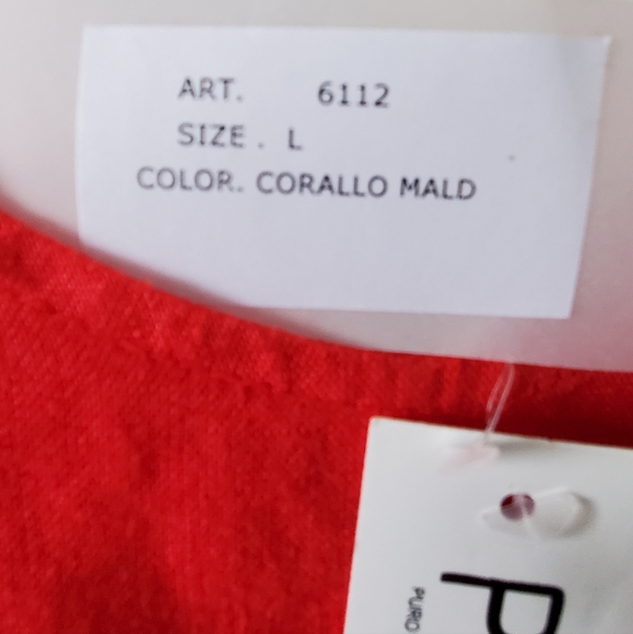 Red linen jumpsuit L - Picture 10 of 11